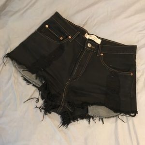 Levi's high waisted denim shorts